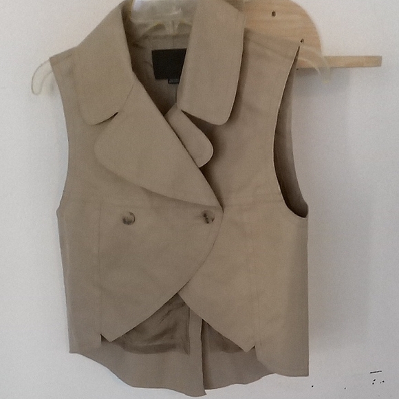 Alexander Wang Jackets & Blazers - Alexander Wang Tan Double-Breasted Sleeveless Vest